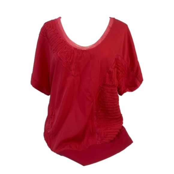 DKNY Red Patterned Blouse - Picture 2 of 7